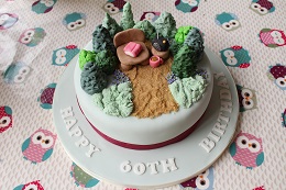 60th birthday garden cake